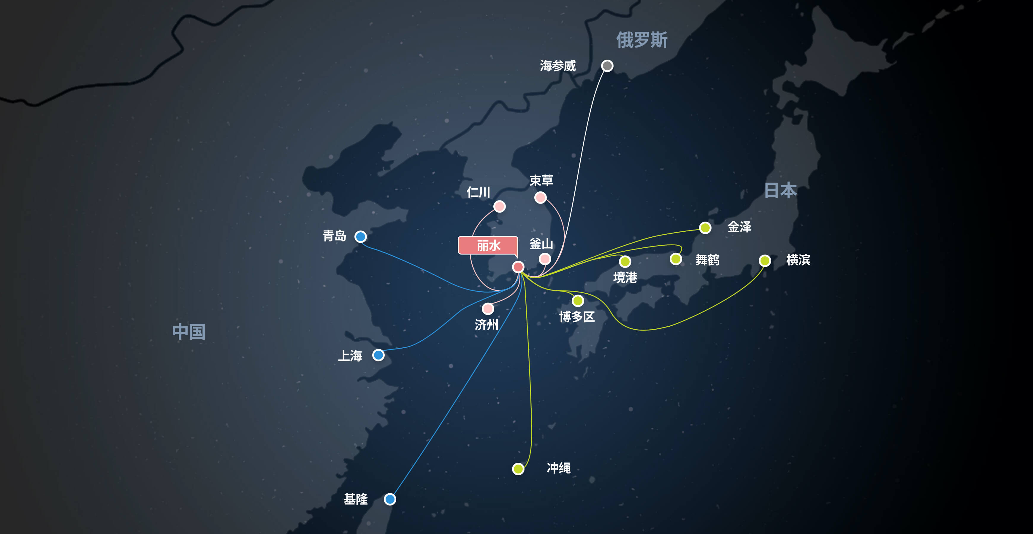 丽水主要邮轮航线图